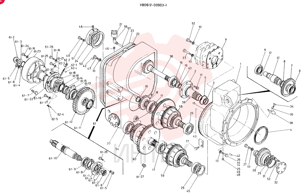GEAR ASSY, CONSISTS OF REF 1 TO 63
