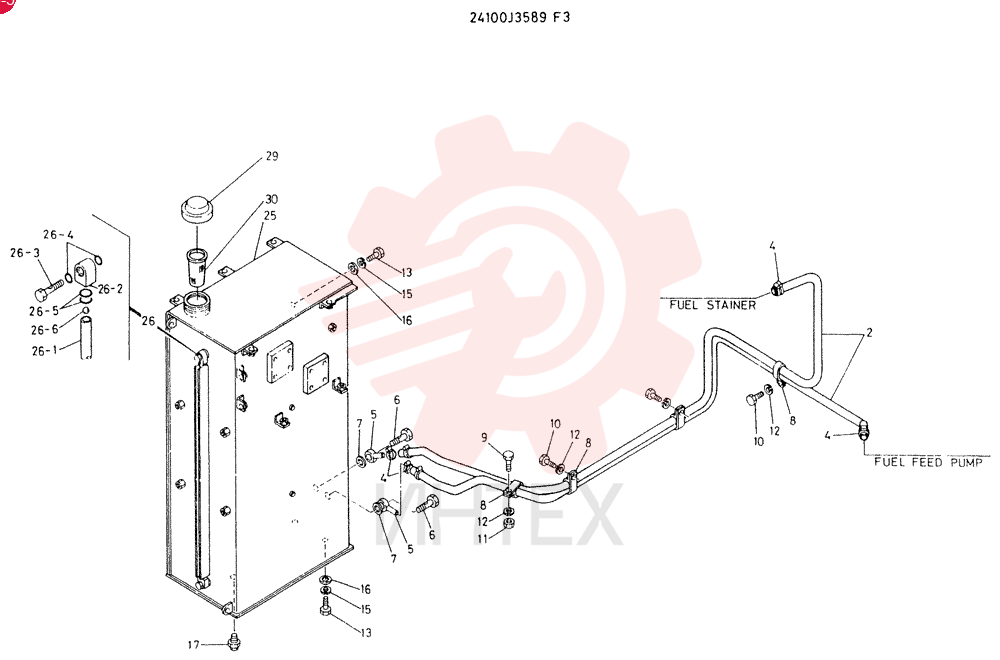 LINES ASSY, FUEL, CONSISTS OF REF 2 TO 30
