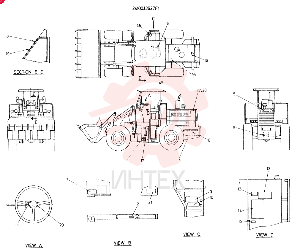 Схема (LK500) - WHEEL LOADER ASN RM1015 (1/03-12/03) 24100J3627F1