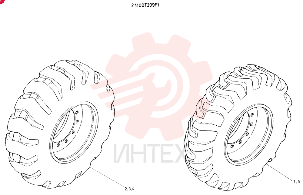 TIRE, CONSISTS OF REF 1 TO 5