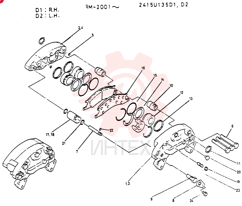 BRAKE ASSY. 2415U135D2 (2)