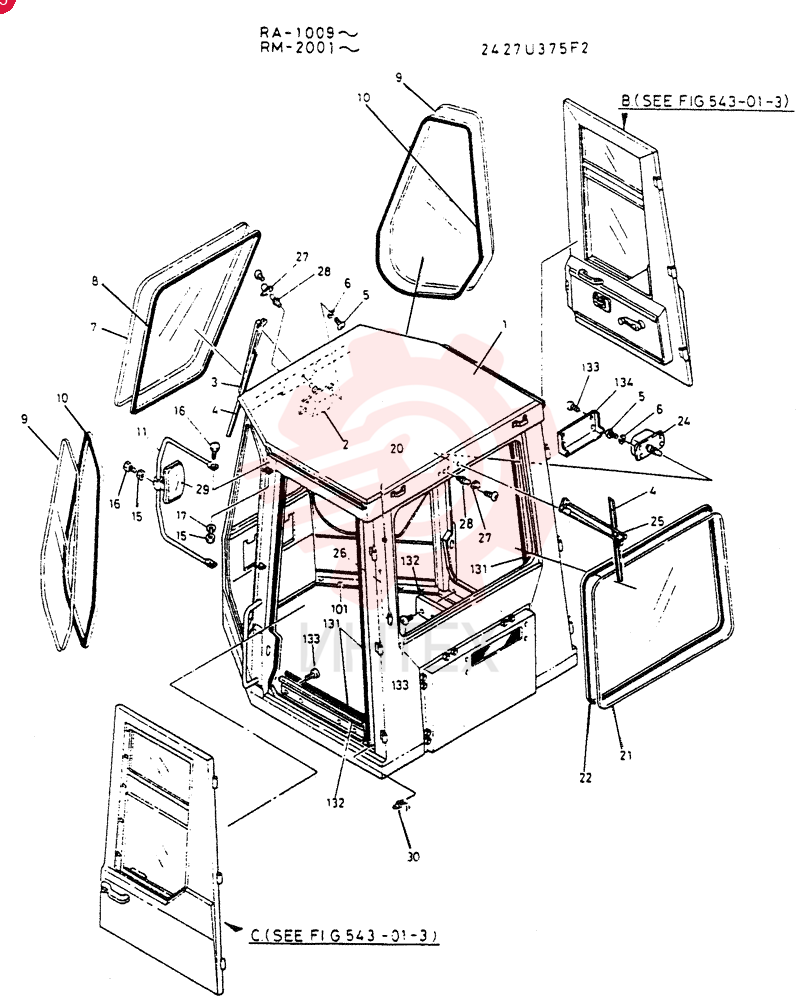 CAB   ASSY.   DELUX 2427U375F2 (1)