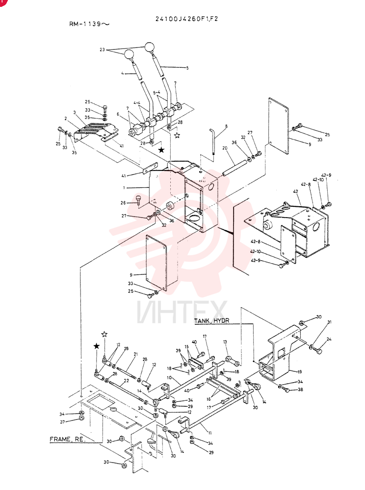 CONTROL GROUP, HYDR  RM., Serial Range: 1139--RM.1330