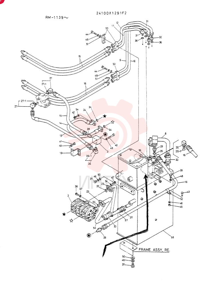 HYDR LINES, MAIN 24100X1291F2