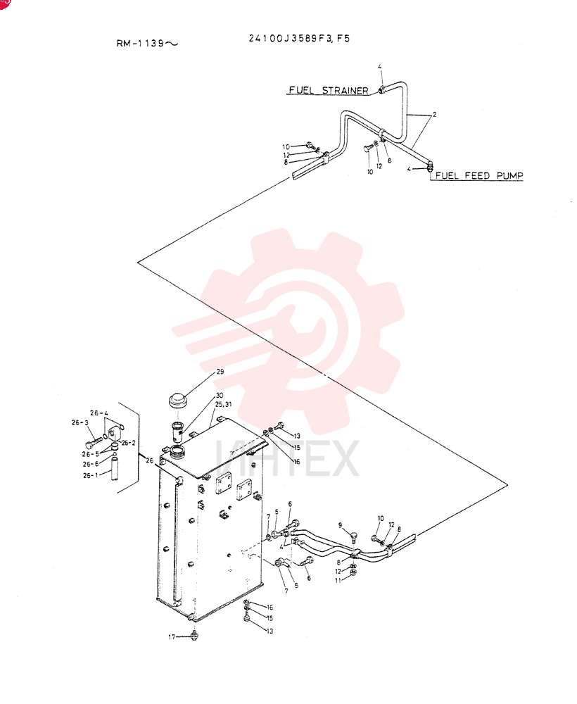LINES ASSY/ FUEL, Serial Range: RM1139-RM1354
