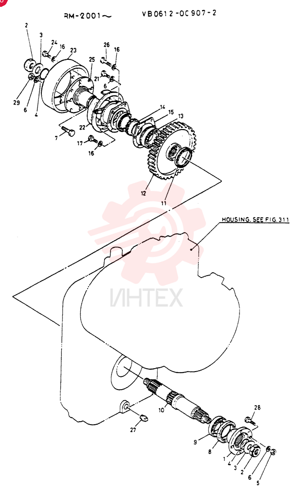 SHAFT  ASSY,   OUTPUT VB0612-00907-2