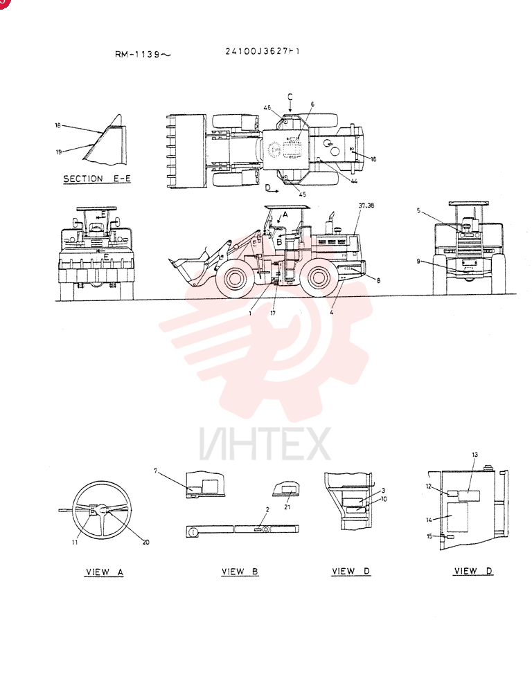 Схема (LK500) - WHEEL LOADER BTW RM1139 - RM2000 (1/03-12/03) 24100J3627F1