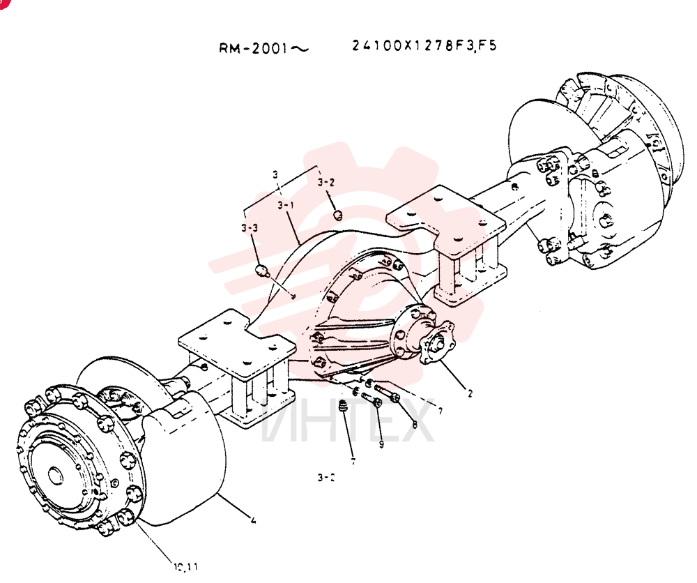 Схема (LK500) - WHEEL LOADER BTW RM1139 - RM2000 (1/03-12/03) 24100X1278F3