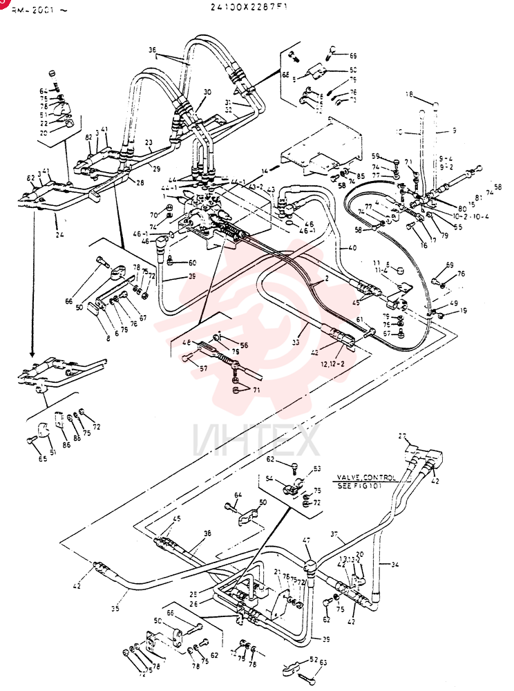 Схема (LK500) - WHEEL LOADER BTW RM1139 - RM2000 (1/03-12/03) 24100X2287F1