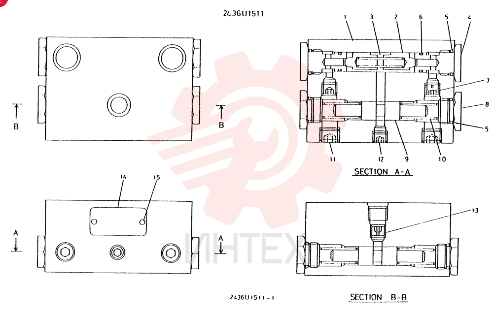 Схема (LK500) - WHEEL LOADER BTW RM1139 - RM2000 (1/03-12/03) 2436U1511