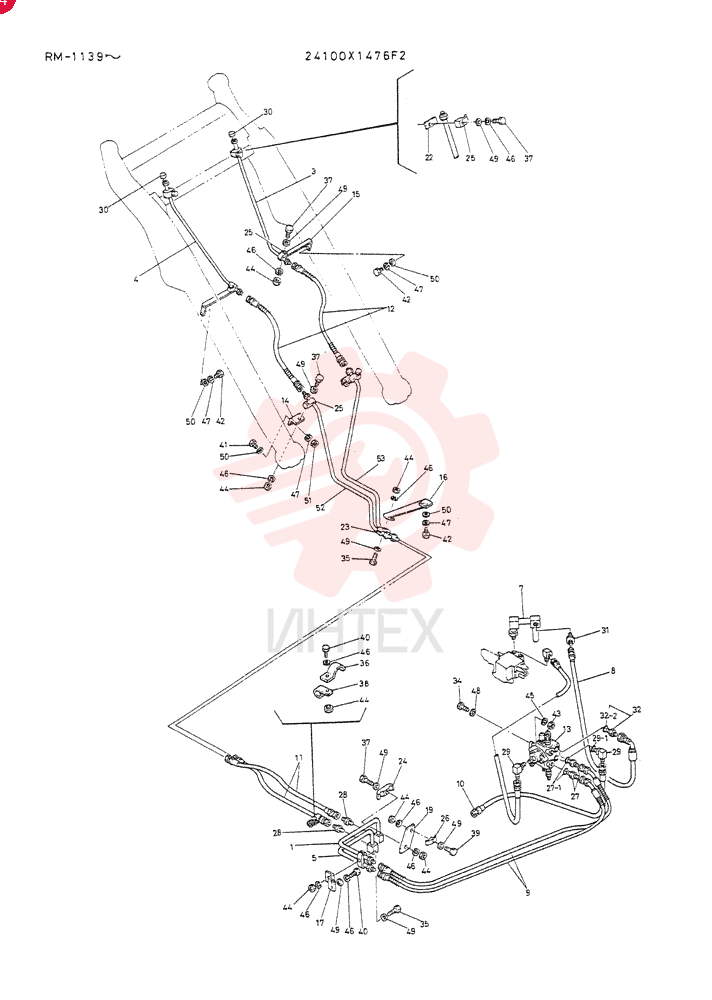 Схема (LK500) - WHEEL LOADER BTW RM1139 - RM2000 (1/03-12/03) 24100X1476F2