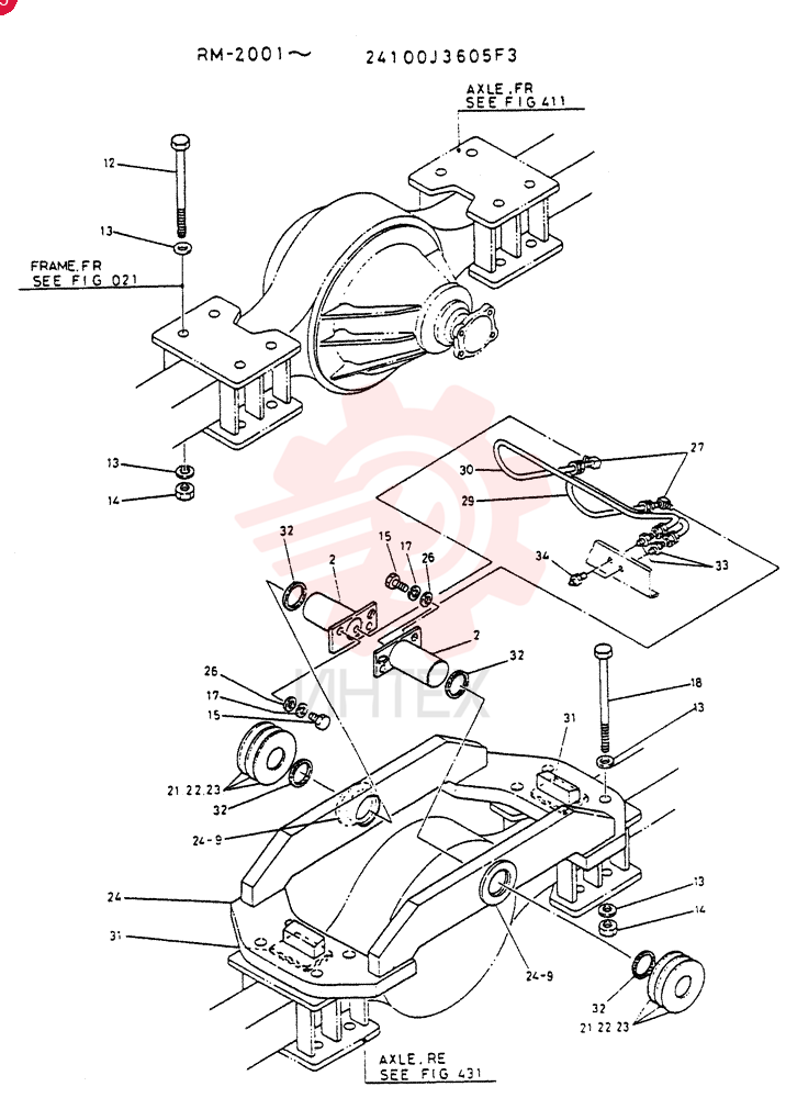 SUPPORT GROUP AXLE 24100J3605F3