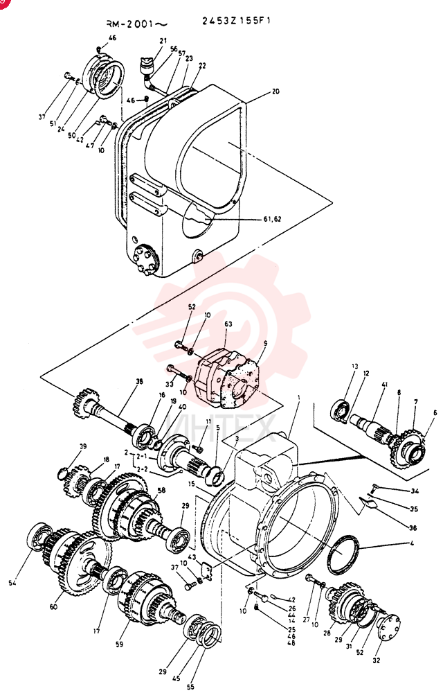 Схема (LK500A) - WHEEL LOADER BTW RM2001 - RM2200 (1/03-12/03) 2453Z155F1