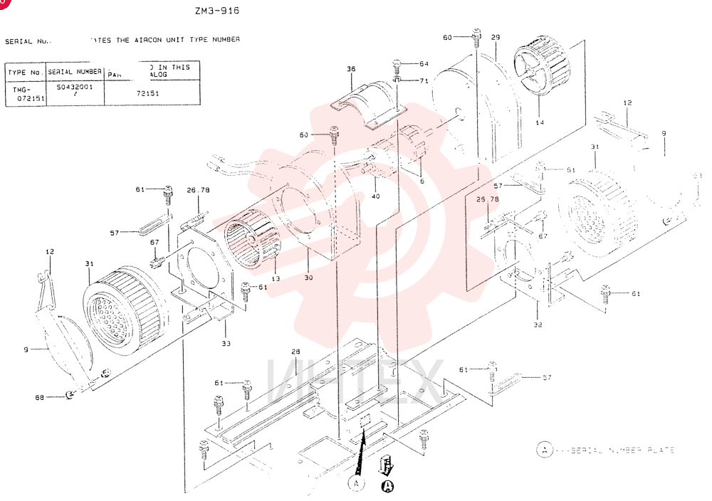 AIR CONDITIONER UNIT, Start Serial: 72151 9K0042 (1)