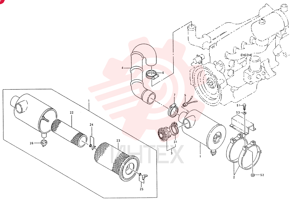 CLEANER ASSY,AIR, Start Serial: 2201-