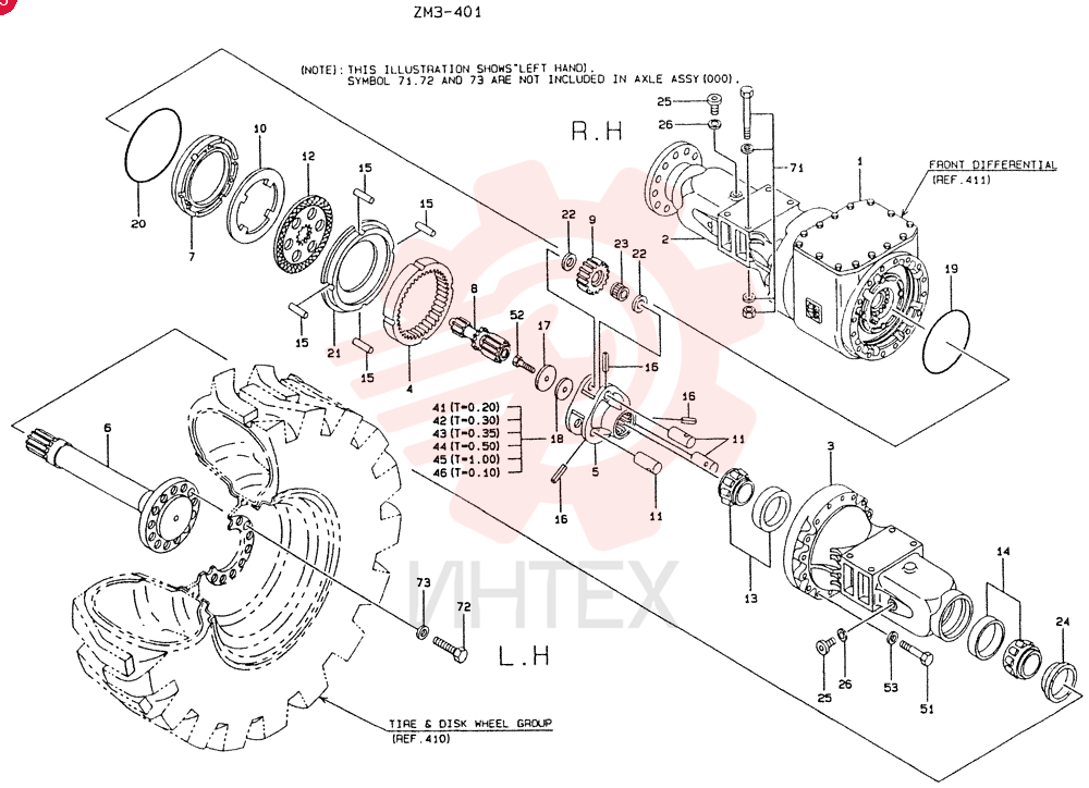 DIFFERENTIAL ASSY,( REF FIG. 04-006), Start Serial: 2201-