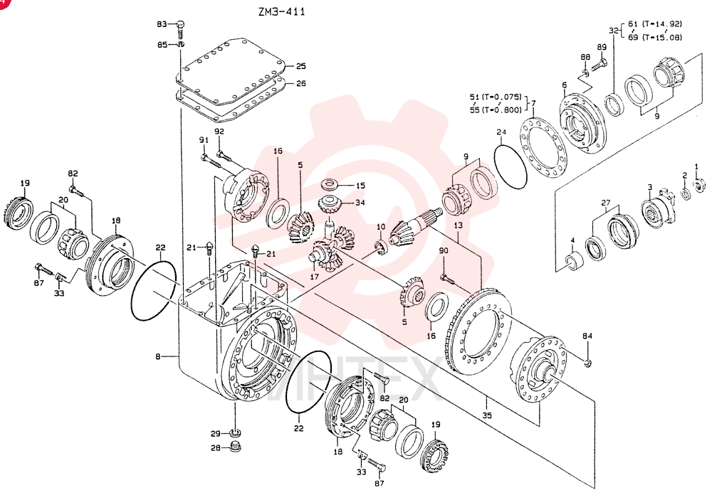 DIFFERENTIAL ASSY, Start Serial: 2201-