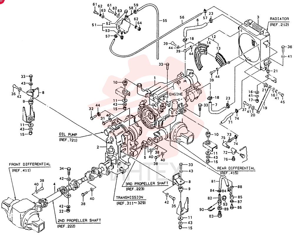ENGINE ASSY, Start Serial: 2201-