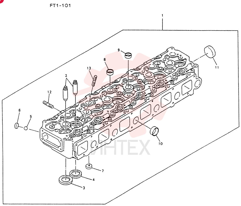 HEAD ASSY,CYLINDER, Start Serial: 26475- 111103040 (1)