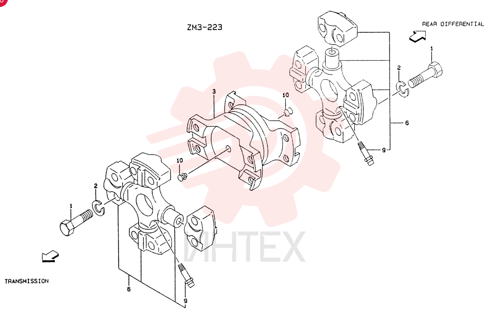 PROPELLER SHAFT ASSY,3  2201-  to