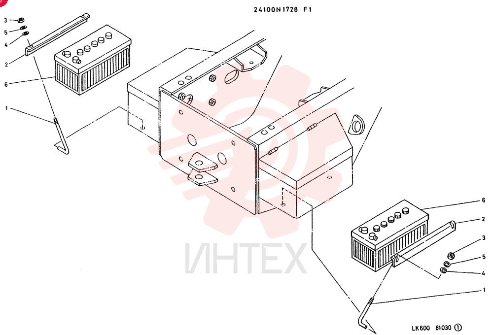 BATTERY GROUP CONSISTS OF REF 1 TO 6