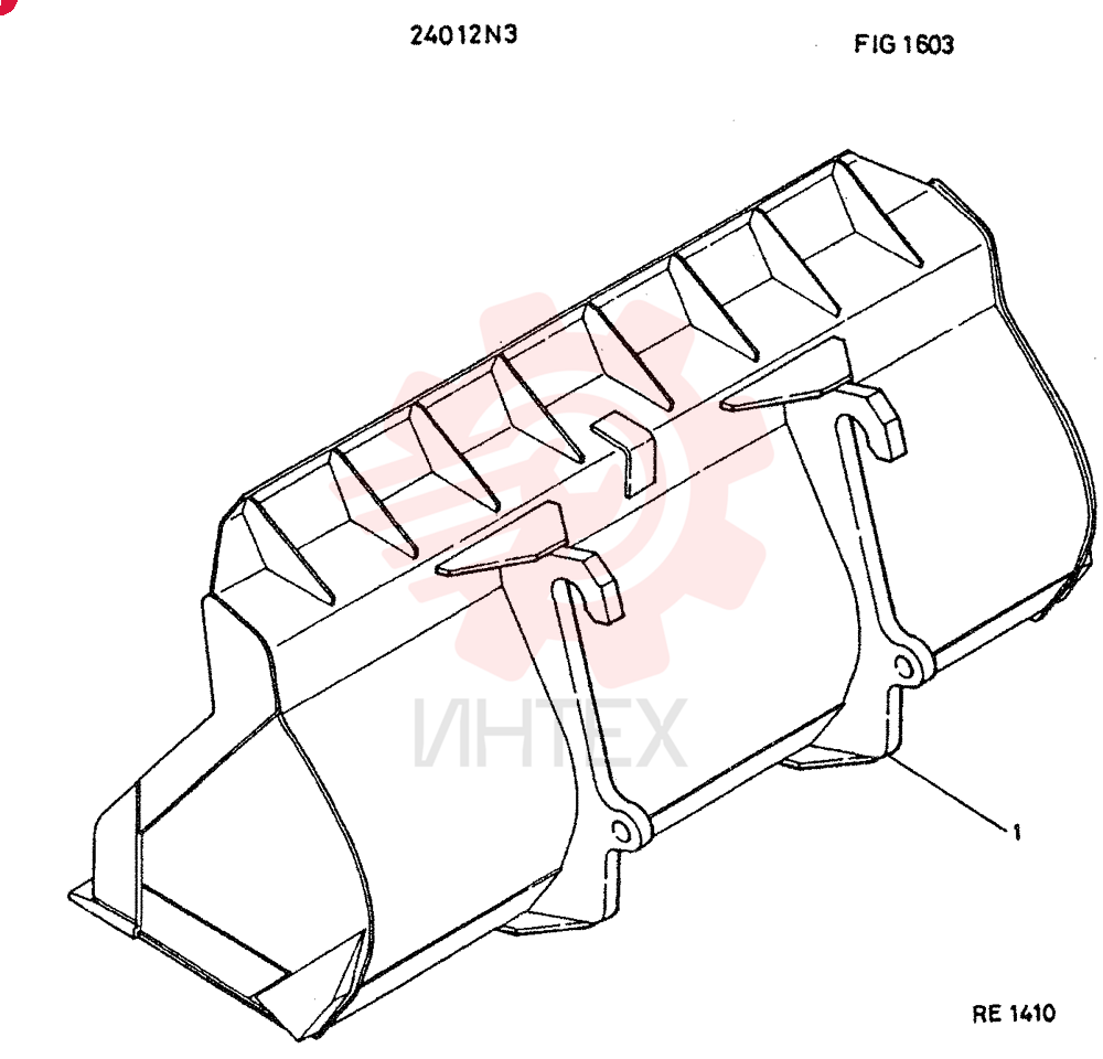 BUCKET ASSY, QUICK CONSISTS OF REF 1
