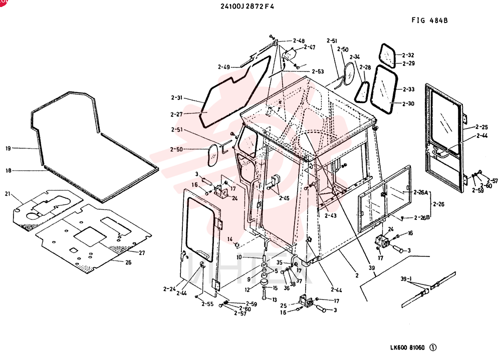 CAB GROUP, ROPS CONSISTS OFREF 2 TO 39 24100J2872F4