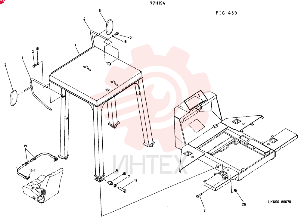CANOPY, ROPS INCL REF  1 TO 26