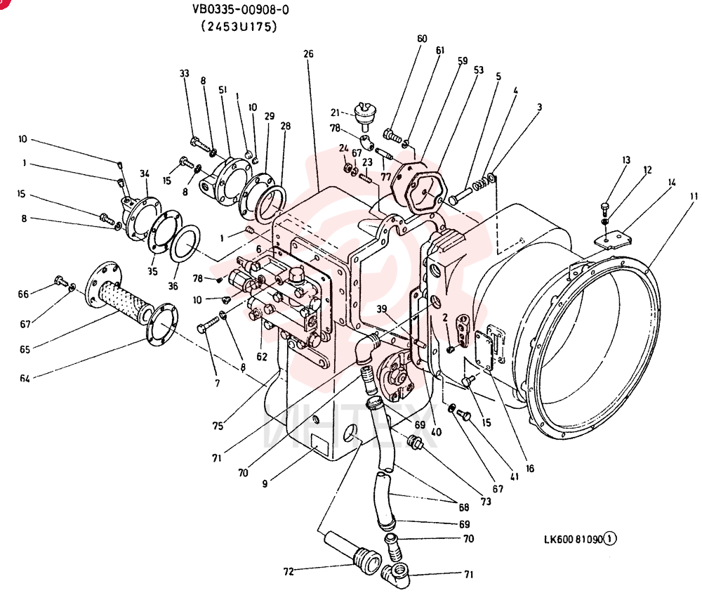 CASE ASSY CONSISTING OF REF 1 TO 78