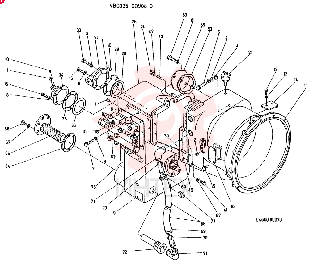 CASE ASSY CONSISTS OF REF 1 TO 75