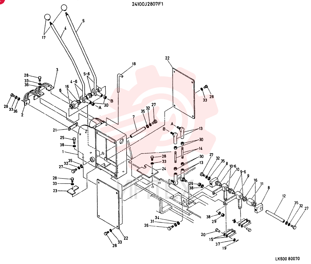 CONTROL GROUP, HYDR CONSISTS OF REF 1 TO 38