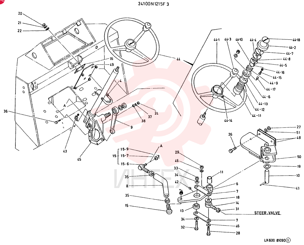 CONTROL GROUP,STEER CONSISTS  OF REF 4 TO 51