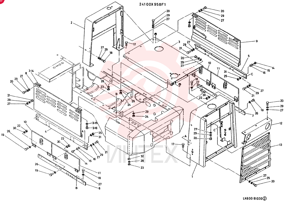 COVER GROUP SIDE CONSISTS OF REF1 TO 32
