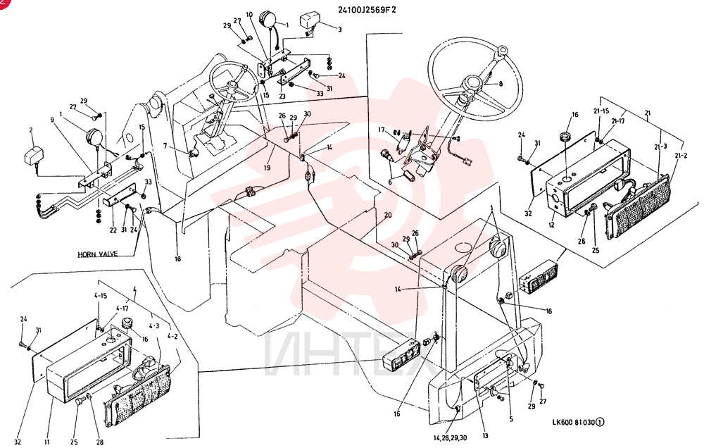ELEC GROUP, LIGHT CONSISTS OF REF1 TO 33 24100J2569F2 (1)