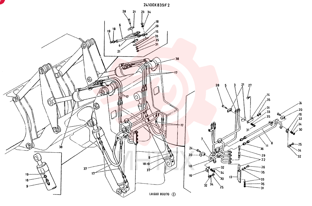 HYDR LINES, FR. CONSISTS OF REF 3 TO 38