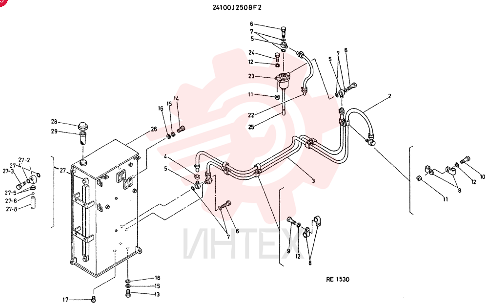 LINES ASSY, FUEL CONSISTS OF ITEM 2 TO 29