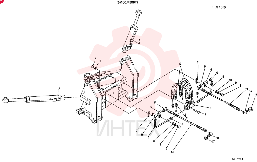 PIPING ASSY CONSISTS OF REF 1 TO 17