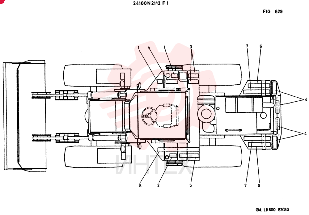 Схема (LK600) - WHEEL LOADER ASN RE1002 (1/03-12/03) 24100N2112F1