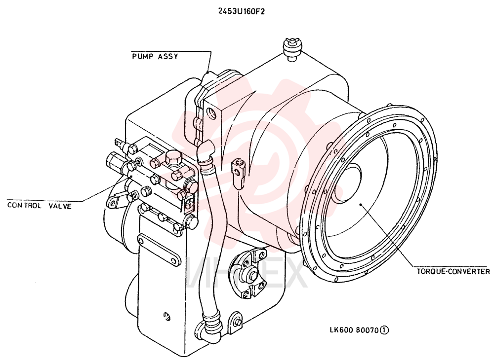Схема (LK600) - WHEEL LOADER ASN RE1002 (1/03-12/03) 2453U160F2