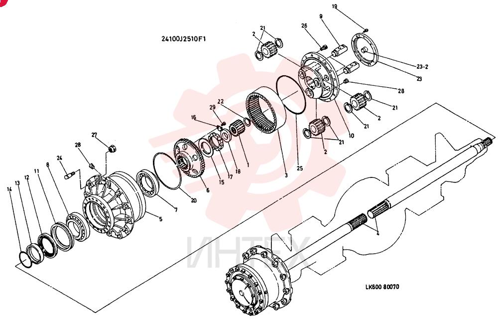 Схема (LK600) - WHEEL LOADER ASN RE1002 (1/03-12/03) 24100J2510F1