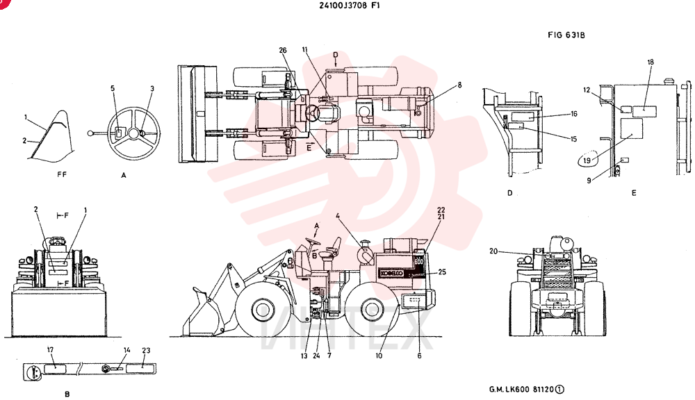 STICKER GROUP, ENGL. CONSISTS OF REF 1 TO 27