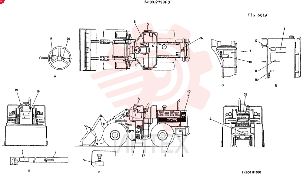 STICKER GROUP, JAPA. CONSISTS OF REF 1 TO 41