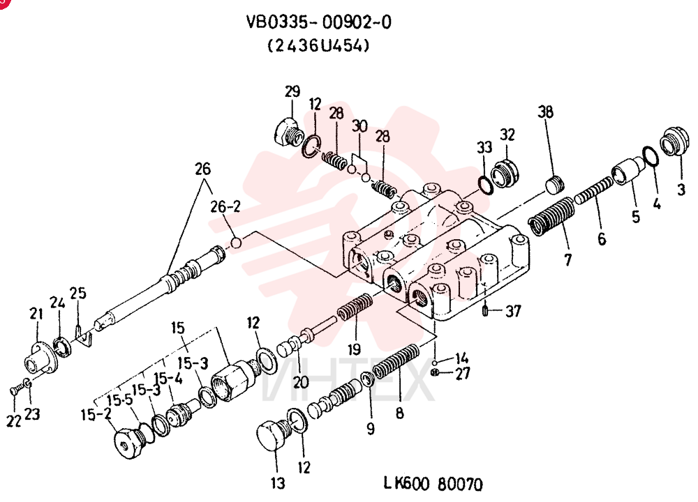 VALVE ASSY. CONTROL INCL REF 3 TO 38