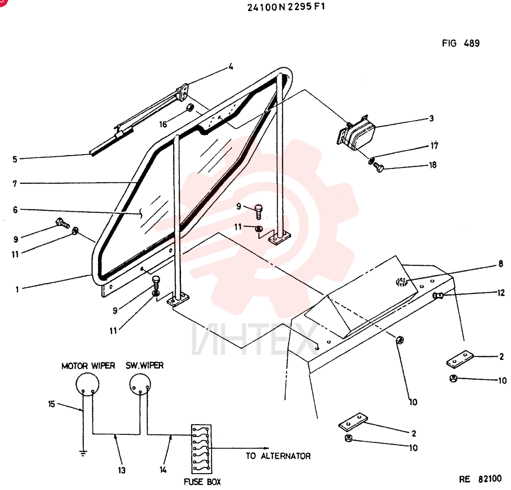 WINDOW, FR. (OPTIONAL PARTS) CONSISTS OFREF 1 TO 18