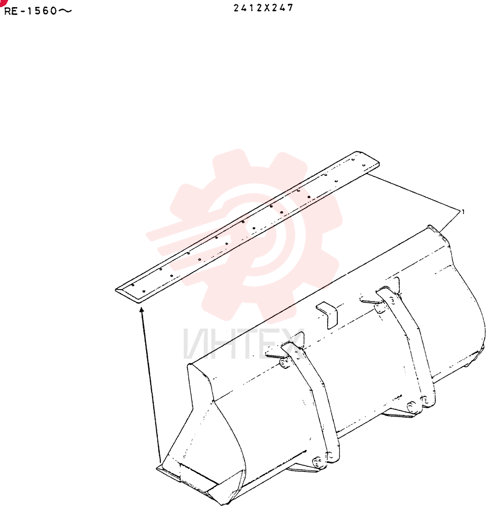 BUCKET ASSY, 1.9M3 2412X247