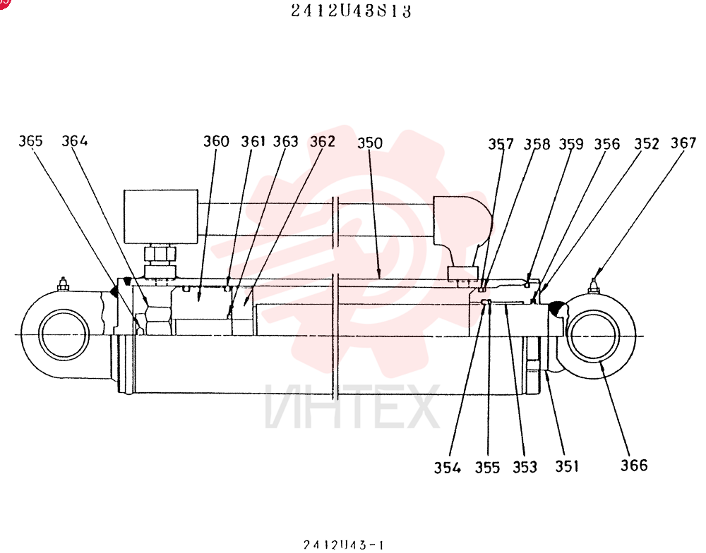 CYLINDER ASSY(REPAIR KIT CONSISTS OF ITEM 350 TO 367)