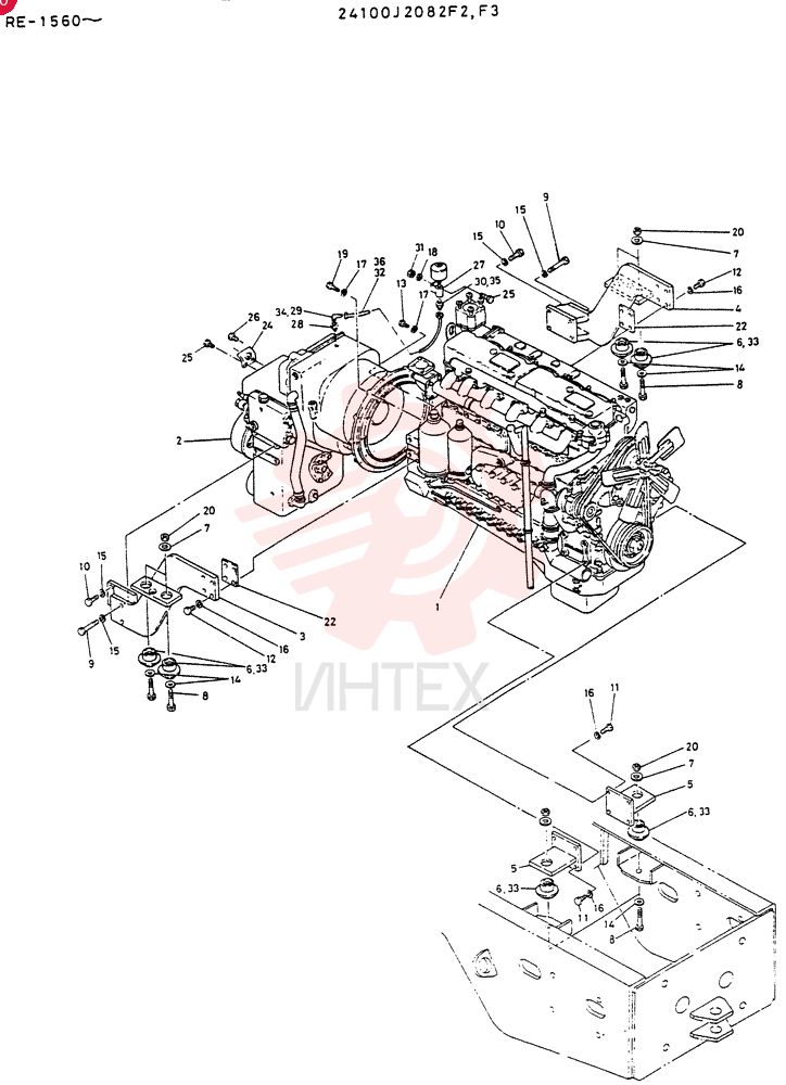 ENGINE-MISSION  GROUP, Serial Range: RE1560-RE1643