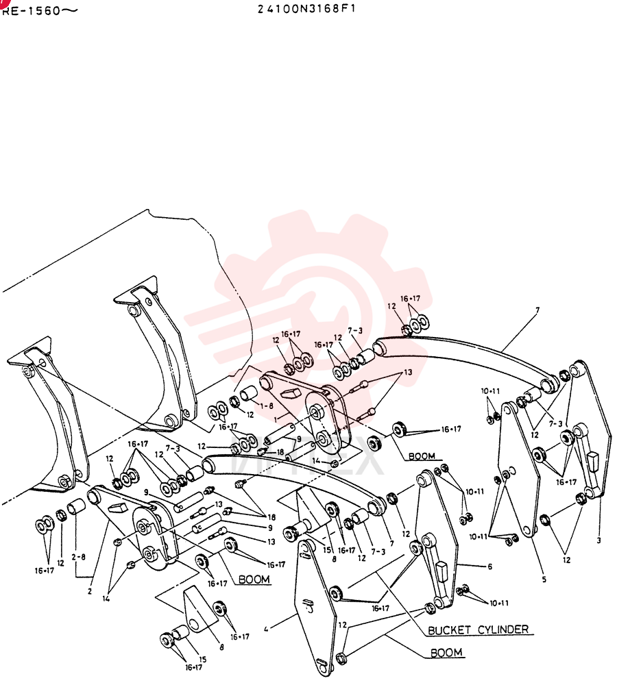 EXTENSION-BOOM GROUP 24100N3168F1