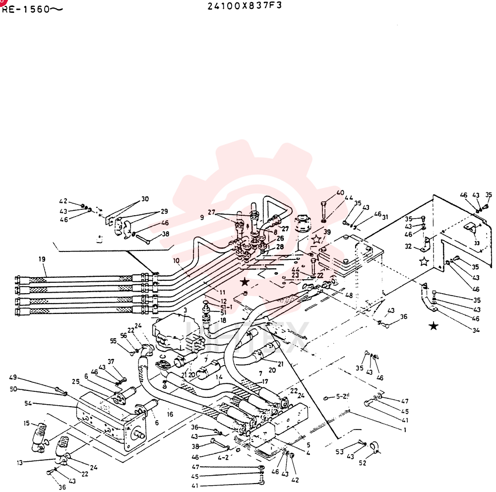 HYDR LINES, MAIN 24100X837F3