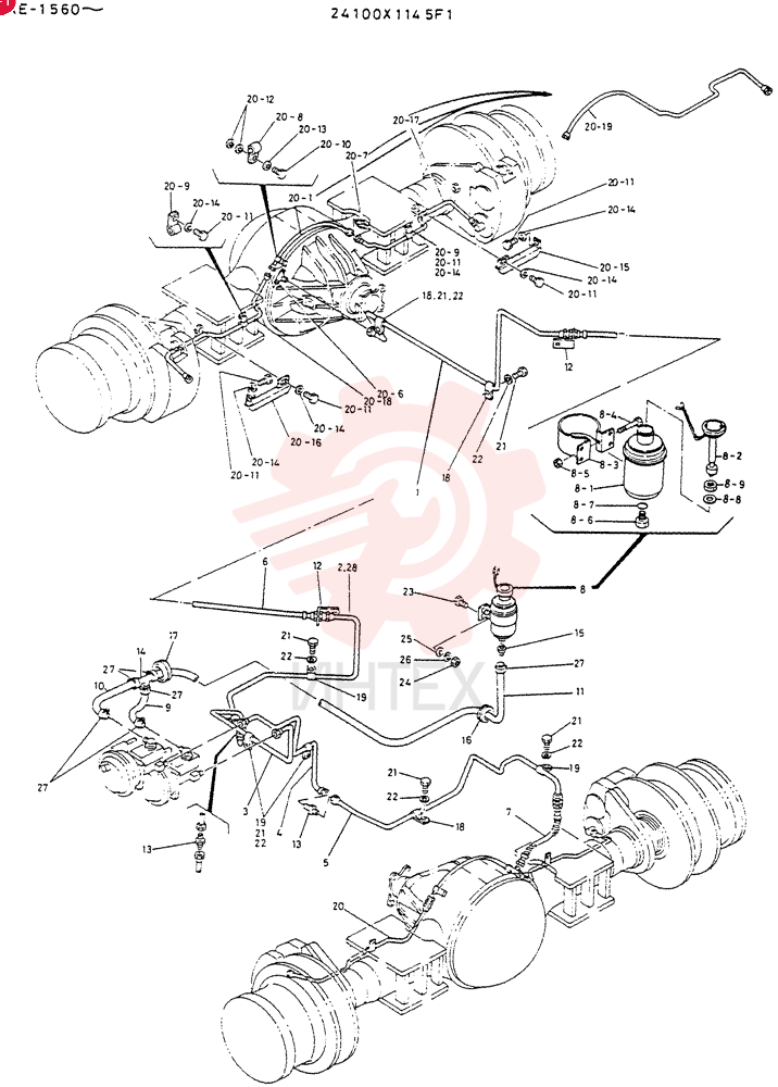 LINES, HYDR BRAKE 24100X1145F1